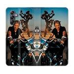 Cokitec Housse Cuir Portefeuille pour Samsung Galaxy A34 5g Musique Johnny Hallyday Moto