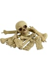 Bag of Bones and Skull in a Net Bag Halloween Fancy Dress Party Prop