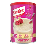 SlimFast Meal Replacement Shake for Weight Loss & Balanced Diet, High Protein, Vitamins, Minerals, White Chocolate & Raspberry Flavour, 16 Meals, 584 g, Packaging May Vary