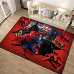 WXWIN Children's Living Room Carpet Cartoon Spider-Man 3D Pattern Carpet Living Room Bedroom Room Bedside Bed Front Coffee Table Hanging Basket Computer Chair Carpet,100x160