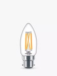 Philips 40W B35 B22 BC LED Dimmable Candle Bulb, Clear