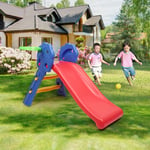 Toboggan pour Enfants Aire de Jeux 2 en 1 Toboggan Aire de Jeux avec Panier de Basket en Plastique Toboggan 108 x 58 x 71,5CM - Sifree