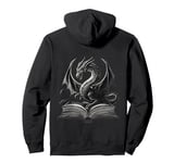 Black and White Dragon - Epic Fantasy for Book Lovers Pullover Hoodie