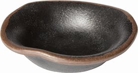 APS 84108 Marron en mélamine Bol rustique, 115 mm x 30 mm de diamètre, 11,4 x 3,2 cm, Noir