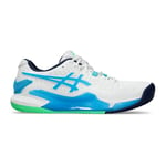 Asics Homme Gel-Resolution 9 Clay Sneaker, White Digital Aqua, 42.5 EU