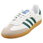 adidas Samba Og Womens Fashion Trainers in White Green - 9 UK