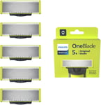 Lot de 5 lames de rechange d'origine OneBlade | Acier inoxydable robuste | QP250