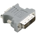 DVI-adapter DVI-A 12+5p hann til VGA hunn - Grå