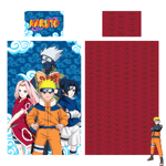 NARUTO 'Naruto, Sasuke & Sakura NAVY' Single Panel Duvet Set Reversible