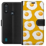 Lommeboketui til Motorola Moto E6i med Stekt egg motiv