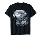 African Grey Parrot Design T-Shirt