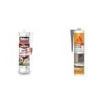 Rubson - Mastic Maison Façade Effet Crépi (cartouche de 280 ml) – Mastic acrylique pour joint & SikaSeal 107 Joint et Fissures Gris, Mastic acrylique professionnel multi support pour joints