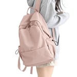 HYC00 Sac à Dos Scolaire College Cartables Fille Garçons Sac d'école pour 15.6 Pouce Laptop Sac à Dos College Imperméable Sac Ecole Adolescent Casual Daypacks pour Scolaire Voyage Travail,Rose