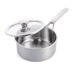 Merten & Storck 16cm Saucepan with Glass Lid Oven Safe Stainless Steel Brand New