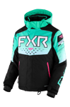 FXR Helium Snow Jacka Barn Svart-Mint Fade-Elektrisk Rosa