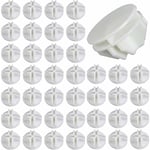 Aiducho - 40pcs Fils Cube Plastique abs Connecteur Cube de Rangement Blanc Raccord Meuble de Rangement Raccord Meuble de Rangement Cube de Fil