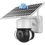 Caméra de Surveillance Extérieur, Camera Solaire Exterieur WiFi sans Fil 3MP Camera Smart Life 360° ptz, Vision Nocturne Couleur Audio Bidirectionnel