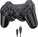 Manette Pour Ps3, Manette Sans Fil Pour Ps3, Manette Bluetooth Pour Manette De Jeu Ps3 Avec Câble De Chargement Usb À Double Vibration