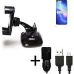 Pour Oppo Find X3 Lite Support téléphone voiture + CHARGEUR titulaire mount ho