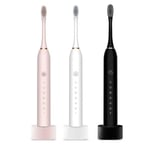 3PCS Sonic Rechargeable Toothbrush Kids Adults Brush 4 Heads USB P5R57624