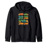 MALLARE HONFE Garbage Trucks Zip Hoodie