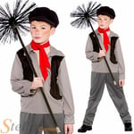 Boys Victorian Chimney Sweep Child Fancy Dress Costume Kids Book Week Outfit