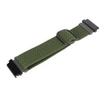 Nylonflätad klockarmband justerbart spänne armband ersättning sportklockarmband för Fenix 7 6 5 Grön