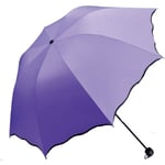 Damparasoll Paraply UV-skydd för kvinnor Parasol Lätt Anit-UV Paraplyer för Sommarsolskydd Clove Purple