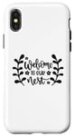 Coque pour iPhone X/XS Bienvenue dans notre nid familial Love Home Sweet Home pendaison de crémaillère