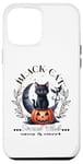 Coque pour iPhone 15 Pro Max Club social Sassy & Sweet pour les amoureux des chats noirs d'Halloween 2024