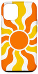 Coque pour iPhone 12/12 Pro Simple style rétro années 60 et 70 rayons du soleil et des rayons