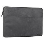 STILORD 'Murphy' Pochette Ordinateur 15,6 Pouces Cuir Housse pour MacBook 16 Pouces et Laptop 15 Pouces Vintage Organiseur de Documents Sleeve Organizer, Couleur:avaro - Grigio