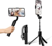 Portable Gimbal Stabilizer Phone Holder Tripod Vlogging Video Recording Remote