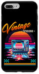 Coque pour iPhone 7 Plus/8 Plus Vintage Vibes Retro CRT TV style années 80 Synthwave