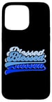 Coque pour iPhone 15 Pro Max Graphique bleu So So Blessed Blue Graphic