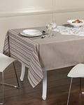 Lemos Home Nappe en Coton, Nappe Centrale. Design Luxueux de Haute qualité. (Nappe 150 x 250, Excellence - Marron)