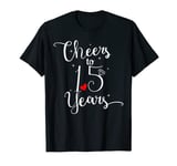 Cheers to 15 years Happy Anniversaries Wife Husband Gift T-Shirt