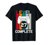 Level 27 Complete Gamer 27th Birthday Gift for Him Gaming T-Shirt