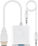 Goobay HDMI till VGA-adapter med ljudkabel, nickelpläterad