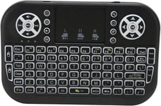 Mini Clavier Bt Avec Pavé Tactile Sans Fil, Prise En Du Clavier Portable Sans Fil Rechargeable Multi-Touch Rf 2,4 Ghz Pour Pc, Tablette, Ordinateur Portable (Noir)