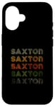 Coque pour iPhone 16 Love Heart Saxton Tee Grunge Vintage Style Saxton Noir