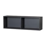 roba Étagère Murale pour Chambre Enfant - 90 cm - 2 Niches - Bibliothèque Murale - Boite de Rangement à 2 Compartiments - Étagère Décorative en Bois - Anthracite