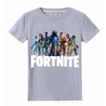 T Shirt med Fortnite Tryck Grå Fäger Storlekar 130 Grå grå