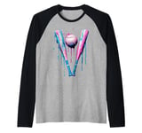 Sprinkles Drip Baseball Bat Art for Baseball Fans Design Raglan Baseball Tee