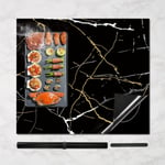 Large Induction Hob Protector Mat 61x53cm, (Magnetic) Light Black 