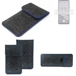 Protective cover for Nokia X30 5G dark gray blue edge Filz Sleeve Bag Pouch