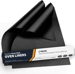 Extra Large Oven Liners for Bottom of Oven (2 Pack) - Universal Non Stick Oven 