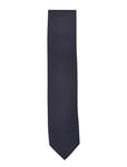 Lindbergh Black Polyester Tie 7 Cm Marinblå