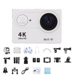 Mini caméra d'action 4K Ultra HD 1080P/30fps WiFi 2.0 écran 170D sous-marin 30M étanche Cam casque vidéo caméra de sport en plein air, Silvery- carte 32G