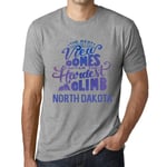 Homme Tee-Shirt - The Best View Comes After Hardest Mountain Climb North Dakota - T-Shirt Graphique Éco-Responsable Vintage Cadeau Nouveauté